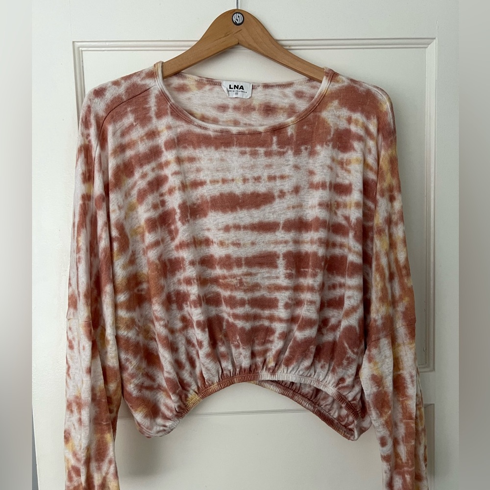 Lna cropped long sleeved top size xs